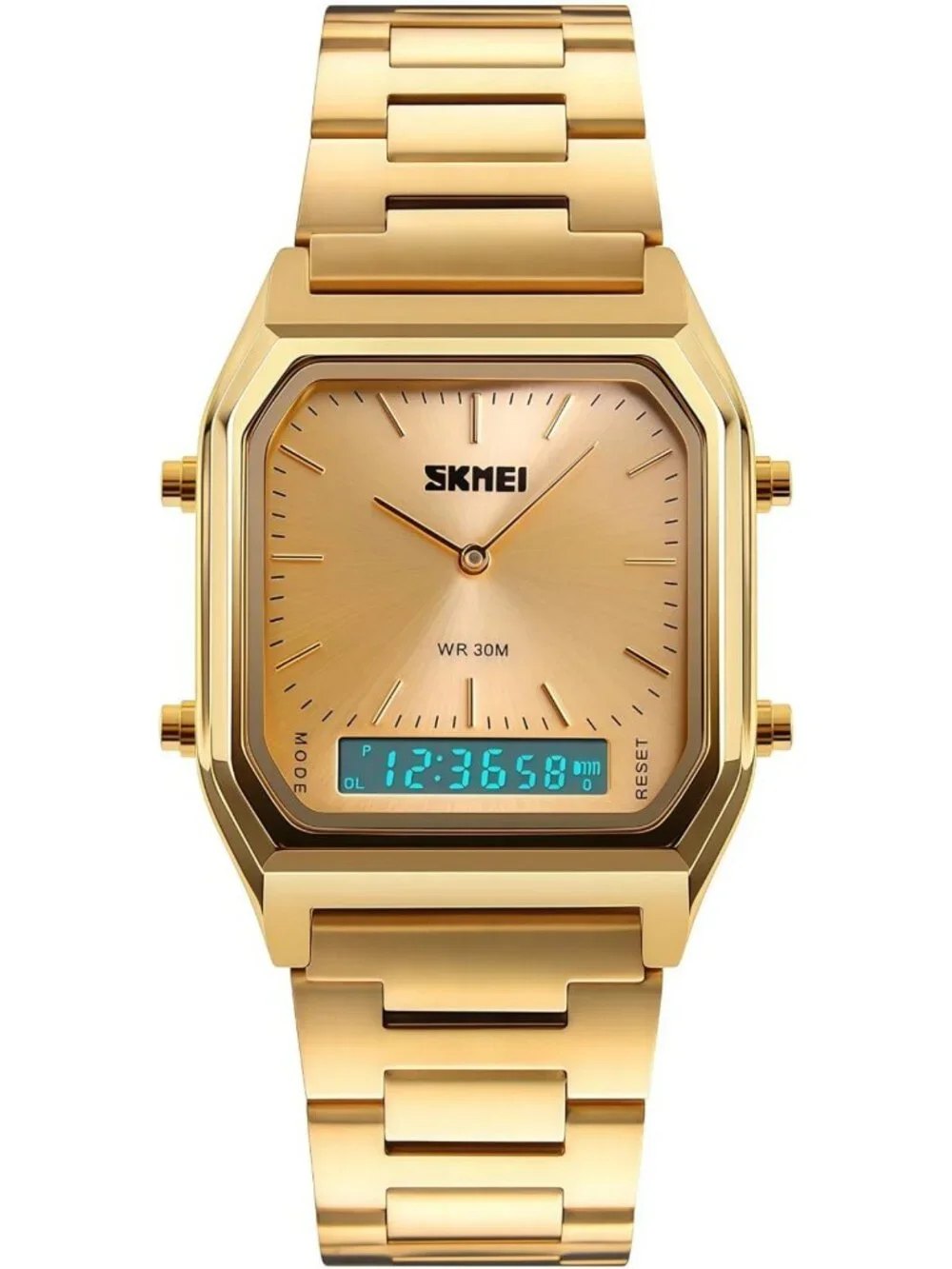 Unisex Military Analog Digital Watch | LED Chronograph, Stainless Steel, Dual